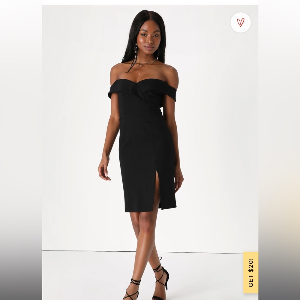 Lulus Black Midi Dress